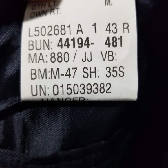 Lauren Ralph Lauren Blazer Mens 43R Navy Wool Gold Button Two Button Sport Coat - Picture 8 of 14